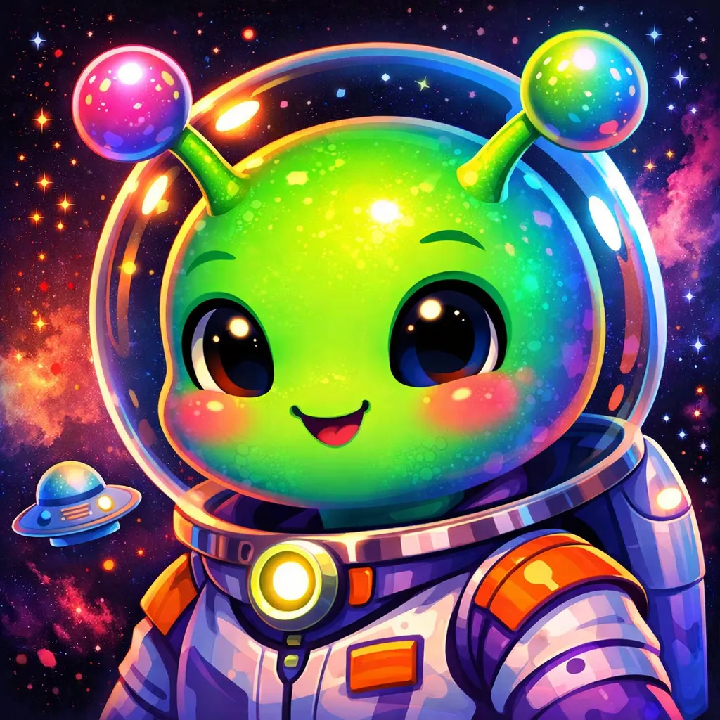 Colorful fantasy creature avatar with unique features and vibrant hues.